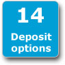 Details of all deposit and withdrawal options