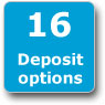 Full details of all deposit and withdrawal methods